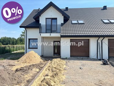 Nowoczesny bliźniak 154 m2 z garażem i dużą działką dom Dobczyn