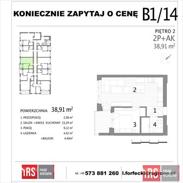 mieszkanie na sprzedaż 39m2 mieszkanie Kołobrzeg, Bogusława X