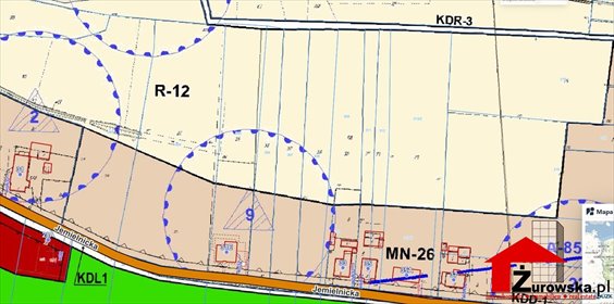 działka na sprzedaż 2500m2 działka Rozmierka