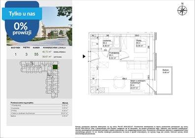 Sprzedam przestronne 2-pokojowe mieszkanie 39,67 m² w Osielsku mieszkanie Osielsko, Aleja Adama Mickiewicza