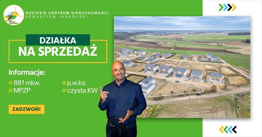 działka na sprzedaż 881m2 działka Napachanie, Aktorska