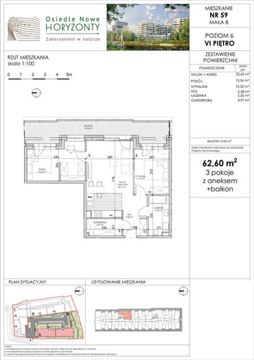 mieszkanie na sprzedaż 62m2 mieszkanie Bydgoszcz, Fordońska