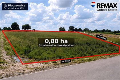 Działka rolna 8800 m² w Płouszowicach, dogodny dojazd - polecam! działka Płouszowice