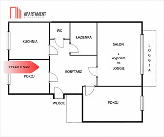 3-pokojowe mieszkanie 53 m² z loggią w Bydgoszczy mieszkanie Bydgoszcz
