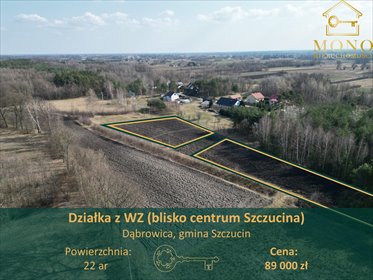 działka na sprzedaż 2200m2 działka Dąbrowica