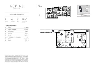 mieszkanie na sprzedaż 66m2 mieszkanie Bydgoszcz, Toruńska