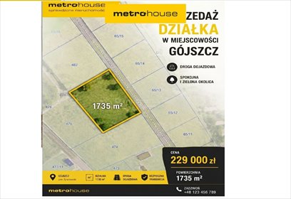 Działka 1735 m² z mediami i możliwością zabudowy działka Gójszcz