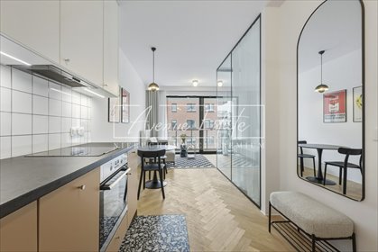 Stylowe studio z przeszkloną sypialnią i loggią na Pradze-Południe mieszkanie Warszawa, Praga-Południe, Żupnicza