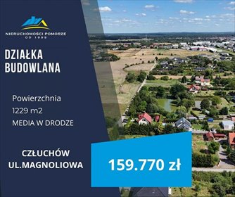 działka na sprzedaż 1229m2 działka Człuchów, Magnoliowa