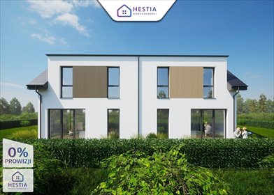 Nowoczesny bliźniak z ogrodem i miejscami postojowymi dom Wołczkowo