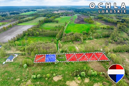 Działka budowlana 1075 m² w zielonej Ochli z mediami działka Zielona Góra, Ochla-Łąkowa