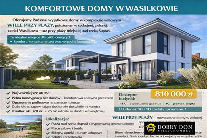 Dom w Wasilkowie z ogrzewaniem gazowym lub pompą ciepła dom Wasilków