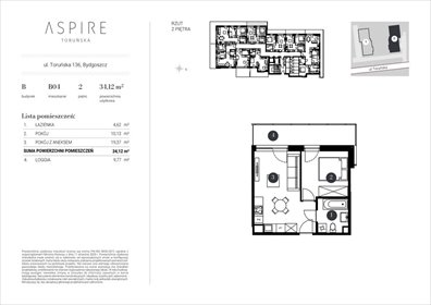 mieszkanie na sprzedaż 34m2 mieszkanie Bydgoszcz, Toruńska