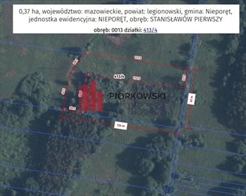 działka na sprzedaż 3701m2 działka Stanisławów Pierwszy, Stróżańska