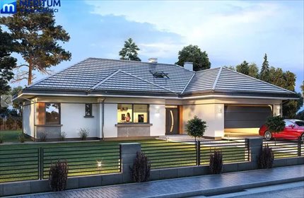 Nowoczesny dom parterowy z garażem w Bieganowie dom Bieganów