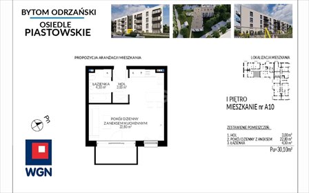 mieszkanie na sprzedaż 30m2 mieszkanie Bytom Odrzański, Os. Piastowskie