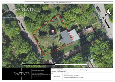 działka na sprzedaż 551m2 działka Warszawa, Targówek Fabryczny, Szklana