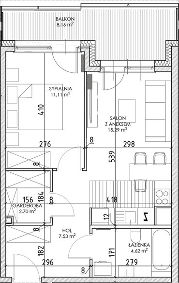 mieszkanie na sprzedaż 42m2 mieszkanie Bydgoszcz, Bartodzieje, Mała