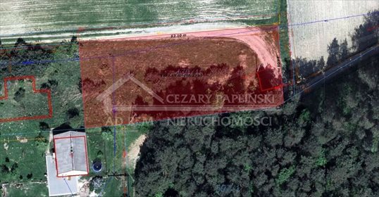 działka na sprzedaż 1600m2 działka Zalesie, Podleśna