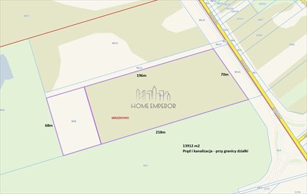 Polecam działkę 13 912 m² w Mieszkowie z dostępem do mediów działka Mieszkowo, Karolińska