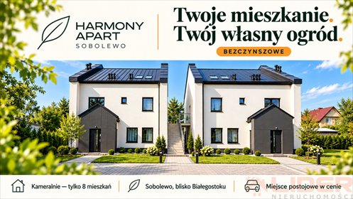 Zapraszam do 78 m² mieszkania z ogrodem i niezależnym wejściem mieszkanie Sobolewo