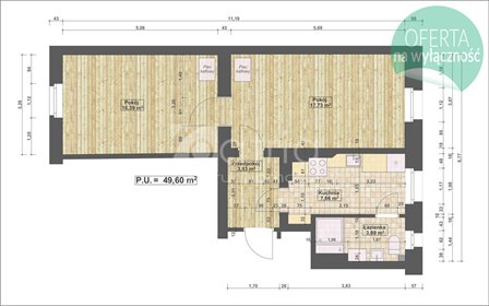 Mieszkanie 49,6 m² w centrum Szczecina - do remontu. mieszkanie Szczecin, Centrum, Andrzeja Małkowskiego