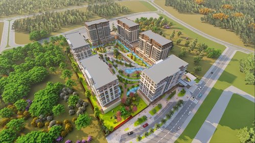 Nowoczesne 2-pokojowe mieszkanie z balkonem w kompleksie mieszkanie İkitelli OSB, İkitelli OSB, Başakşehir, Stambuł