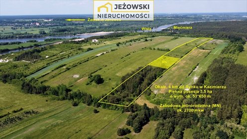 działka na sprzedaż 34492m2 działka Kazimierz Dolny, Okale
