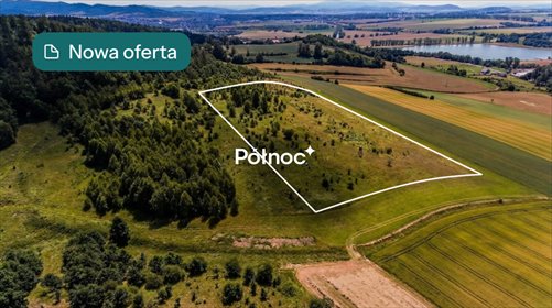 Polecam działkę 31 500 m² z widokami na góry, blisko kolei działka Bierkowice
