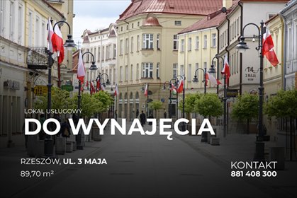lokal użytkowy na wynajem 90m2 lokal użytkowy Rzeszów, Śródmieście