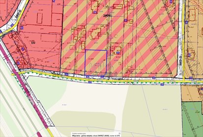 Na sprzedaż działka 1406 m² w Zakręcie z mediami i planem zabudowy działka Zakręt, Górna
