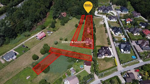 Działka 645 m² z mediami, plan zagospodarowania działka Myślenice