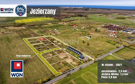 Działka budowlana blisko morza i jeziora, 863 m2 działka Jezierzany, Nadmorska