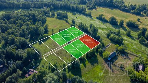 Działki pod letniskową w Brańszczyku - 819 m2. działka Brańszczyk, Brańszczyk-Nakieł