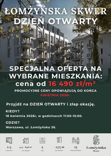 mieszkanie na sprzedaż 64m2 mieszkanie Warszawa, Praga-Północ Nowa Praga, Łomżyńska