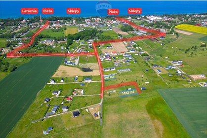 działka na sprzedaż 1182m2 działka Gąski