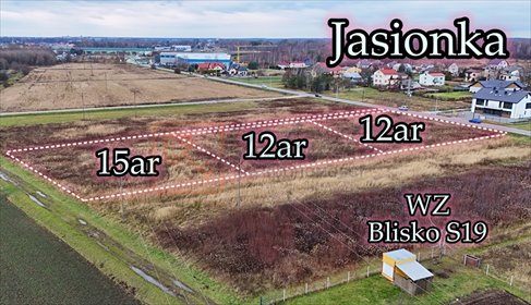 działka na sprzedaż 1200m2 działka Jasionka