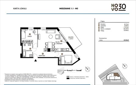 Nowoczesny 3-pokojowy apartament z balkonem - Gdańsk Jasień mieszkanie Gdańsk, Jasień, Leszczynowa