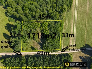 Działka siedliskowa 1718 m² z warunkami zabudowy i ogrodem działka Krynickie