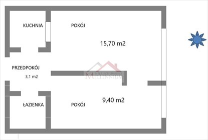 Do sprzedania przestronne mieszkanie 37 m² na Bielanach mieszkanie Warszawa, Bielany, Szegedyńska