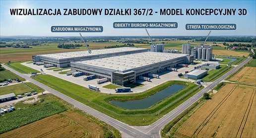 Strategiczna działka przemysłowa 3,38 ha z MPZP działka Złotniki