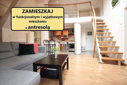 Mieszkanie 52,5 m² z antresolą (sypialnia i biuro) we Wrocławiu mieszkanie Wrocław, Wrocław-Śródmieście, Sępolno, Okrzei