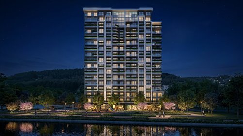 Nowoczesny 1+1 z basenem w prestiżowym Sarıyer mieszkanie Ayazağa, Ayazağa, Sarıyer, Stambuł