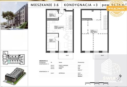 Na sprzedaż przestronny apartament 93 m² z antresolą i balkonem mieszkanie Stargard