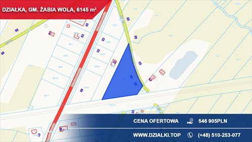 Polecam działkę 6145 m² pod inwestycję lub dom w Piotrkowicach działka Piotrkowice