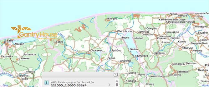 działka na sprzedaż 1178m2 działka Gniewino, Słoneczna