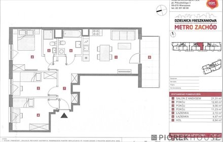 Zapraszam do 4-pokojowego mieszkania 71 m² na Bemowie mieszkanie Warszawa, Bemowo, Człuchowska
