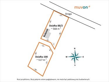 działka na sprzedaż 1084m2 działka Zawiercie, Zuzanka, Zuzanka