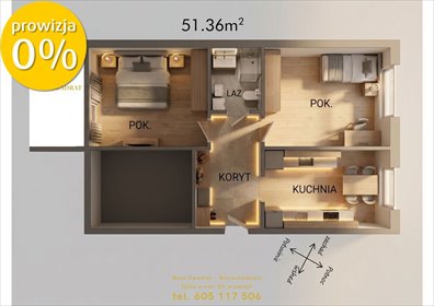 2-pokojowe mieszkanie w Łodzi Chojny, blisko natury i komunikacji mieszkanie Łódź, Chojny, Chojny, Gładka