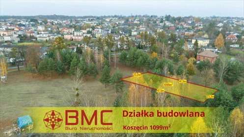 działka na sprzedaż 1099m2 działka Koszęcin, Słowików